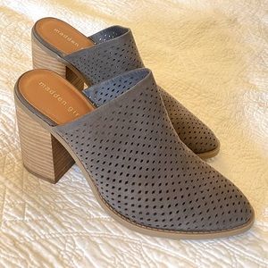 Madden Girl Mila Perforated Heeled Mules Size 8